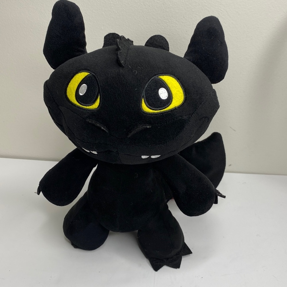 How to Train Your Dragon 2 DreamWorks Black Toothless Plush Toy 2014 12"